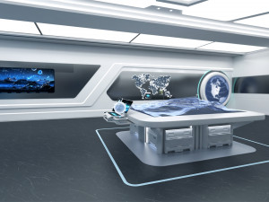 High-Tech Future Exhibition Hall 3D मॉडल