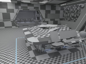 High-Tech Future Exhibition Hall 3D मॉडल