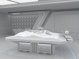 High-Tech Future Exhibition Hall 3D मॉडल