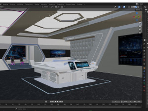 High-Tech Future Exhibition Hall 3D मॉडल