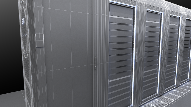Data center server 3D Model in Exhibit 3DExport