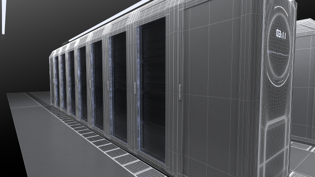 Data center server 3D Model in Exhibit 3DExport