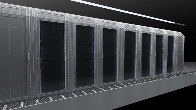 Data center server 3D Model in Exhibit 3DExport
