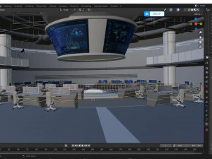 Centro de Monitoreo Centro de Comando Modelo 3D