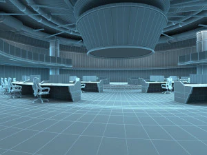 Centro de Monitoreo Centro de Comando Modelo 3D