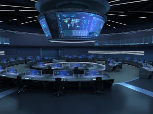 Centro de Monitoreo Centro de Comando Modelo 3D