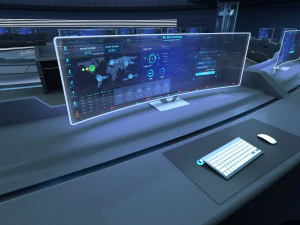 Centro de Monitoreo Centro de Comando Modelo 3D