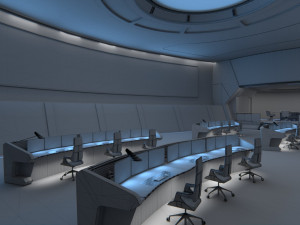 Monitoring Center Command Center 3D Model