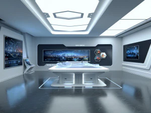 Sala espositiva Modello 3D