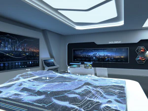 Sala espositiva Modello 3D