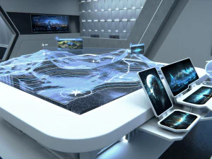 Sala espositiva Modello 3D