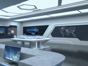 Sala espositiva Modello 3D