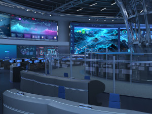 Control Room Monitoring room command center 3D 모델