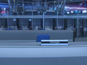 Control Room Monitoring room command center 3D 모델