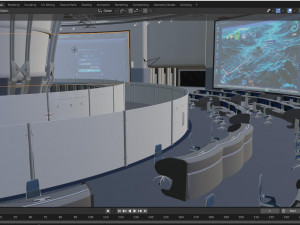 Control Room Monitoring room command center 3D 모델