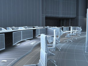 Control Room Monitoring room command center 3D 모델