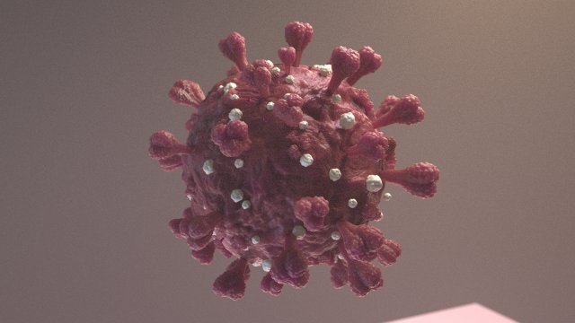 Coronavirus SARS COVID-19 3D Model .c4d .max .obj .3ds .fbx .stl .blend 