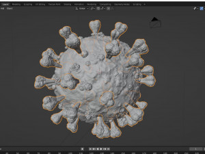 Coronavirus SARS COVID-19 3D Model
