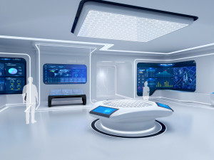 Futuristic and Exhibition Room Modelo 3D