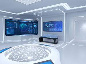 Futuristic and Exhibition Room Modelo 3D