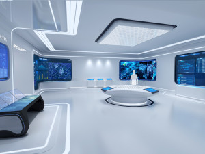 Futuristic and Exhibition Room Modelo 3D