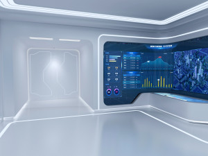 Futuristic and Exhibition Room Modelo 3D
