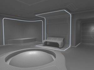 Futuristic and Exhibition Room Modelo 3D