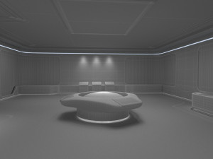 Futuristic and Exhibition Room Modelo 3D