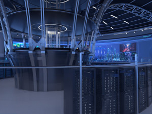 Control Room Monitoring room Command center Model 3D