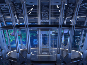 Control Room Monitoring room Command center Model 3D