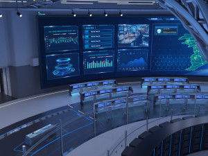 Control Room Monitoring room Command center Model 3D