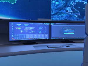 Control Room Monitoring room Command center Model 3D