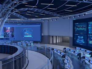 Control Room Monitoring room Command center Model 3D