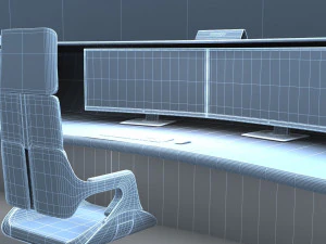 Control Room Monitoring room Command center 3D Model