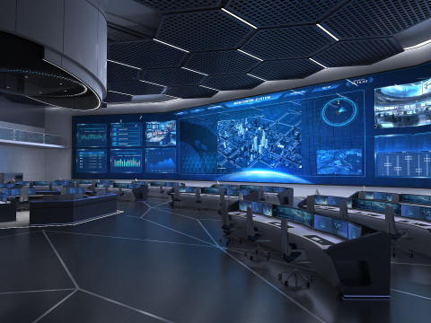 Monitoring room command center 3D Модель