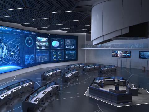 Monitoring room command center 3D Модель