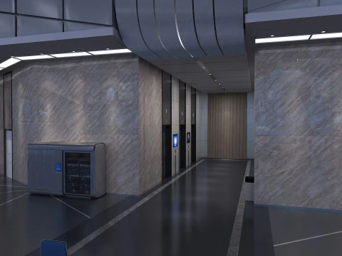 Monitoring room command center 3D Model