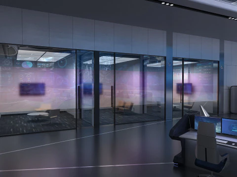 Monitoring room command center 3D Model