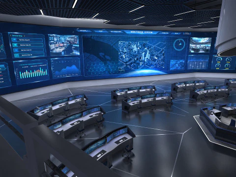 Monitoring room command center 3D Model