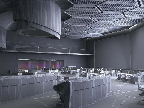 Monitoring room command center 3D Модель