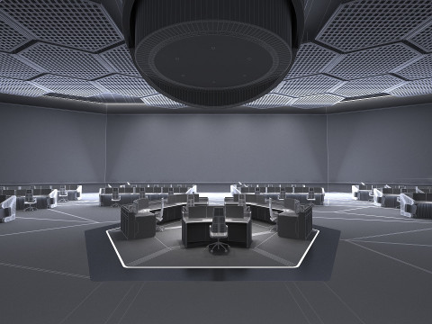 Monitoring room command center 3D Модель