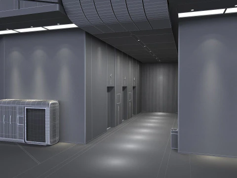 Monitoring room command center 3D Model
