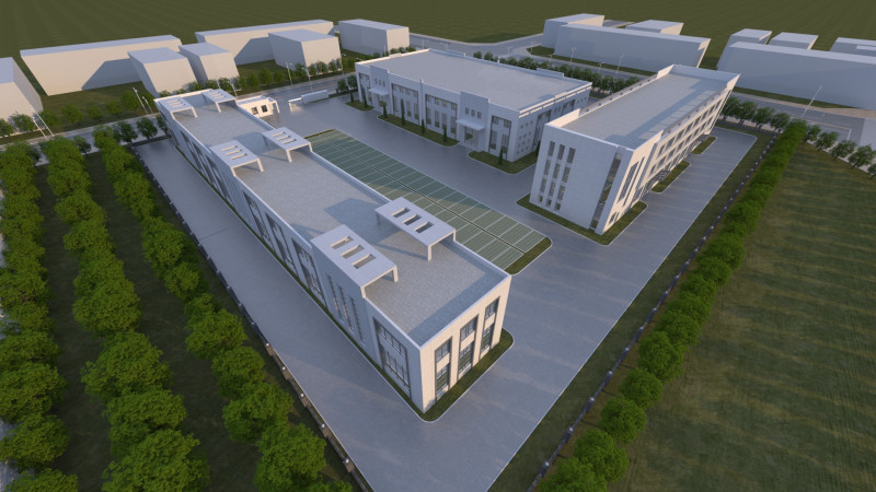 Industrial building 3D Модель .c4d .max .obj .3ds .fbx .stl .blend 