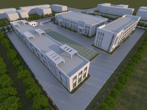 Industrial building 3D Model