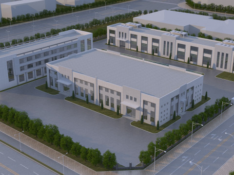 Industrial building 3D Модель