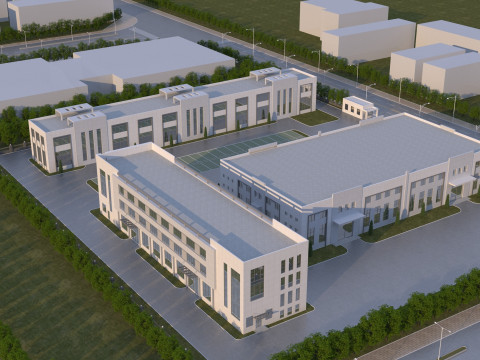Industrial building 3D Модель