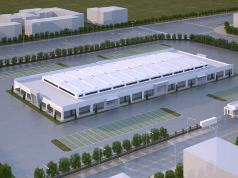 Industrial building Modelo 3D