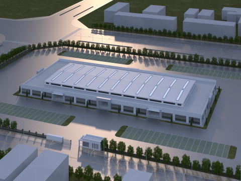 Industrial building 3D-Modell
