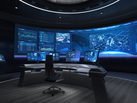 Small control room 3D Model