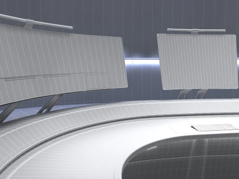 Petite salle de contr&ocirc;le Modèle 3D